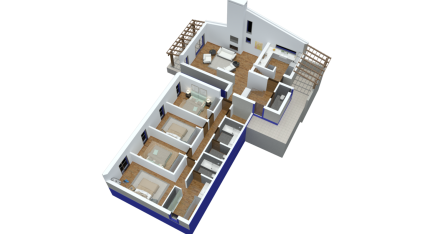 Tipologia T4, piso térreo