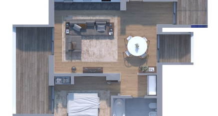 1 bedroom unit - 6th floor