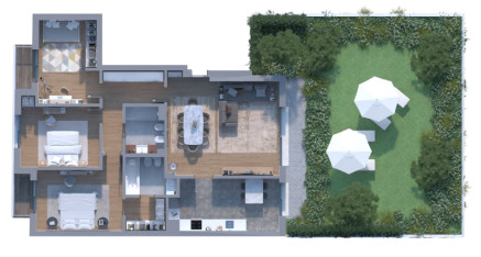 3 bedroom unit - 1st Floor